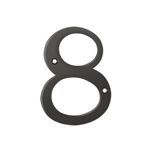 Deltana Solid Brass 4" Residential House Number 8 in Oil Rubbed Bronze