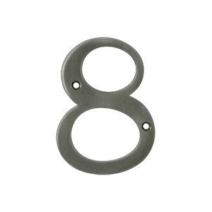 Deltana Solid Brass 4" Residential House Number 8 in Antique Nickel