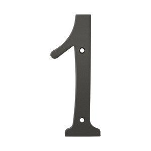 Deltana Solid Brass 6" Residential House Number 1 in Oil Rubbed Bronze