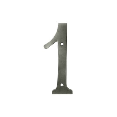 Deltana Solid Brass 6" Residential House Number 1 in Antique Nickel