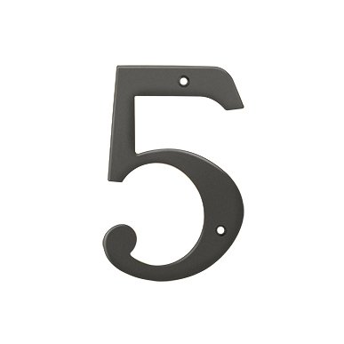 Deltana Solid Brass 6" Residential House Number 5 in Oil Rubbed Bronze