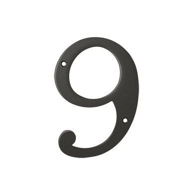 Deltana Solid Brass 6" Residential House Number 9 in Oil Rubbed Bronze