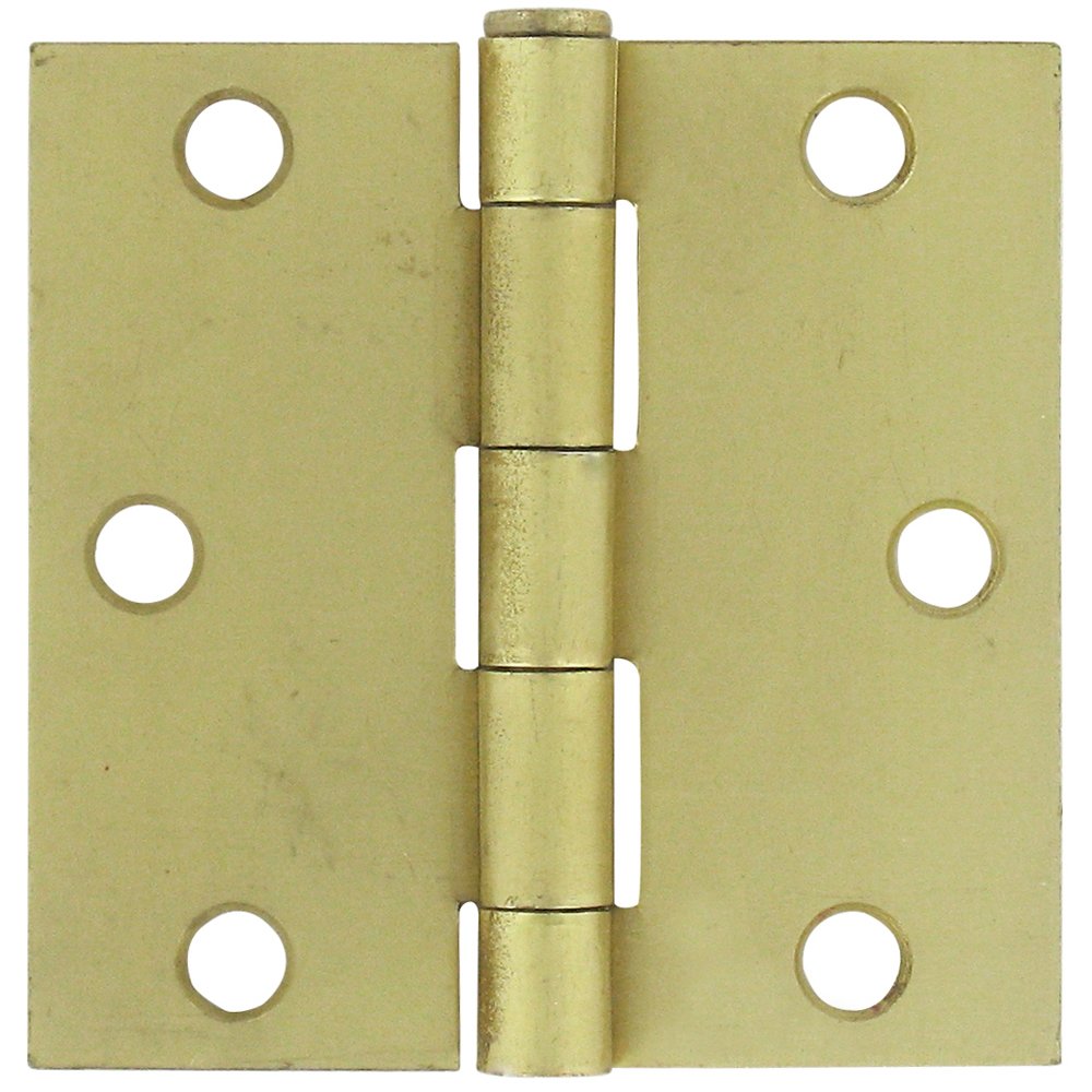 Deltana 3" x 3" Residential Square Door Hinge (Sold as a Pair) in Brushed Brass