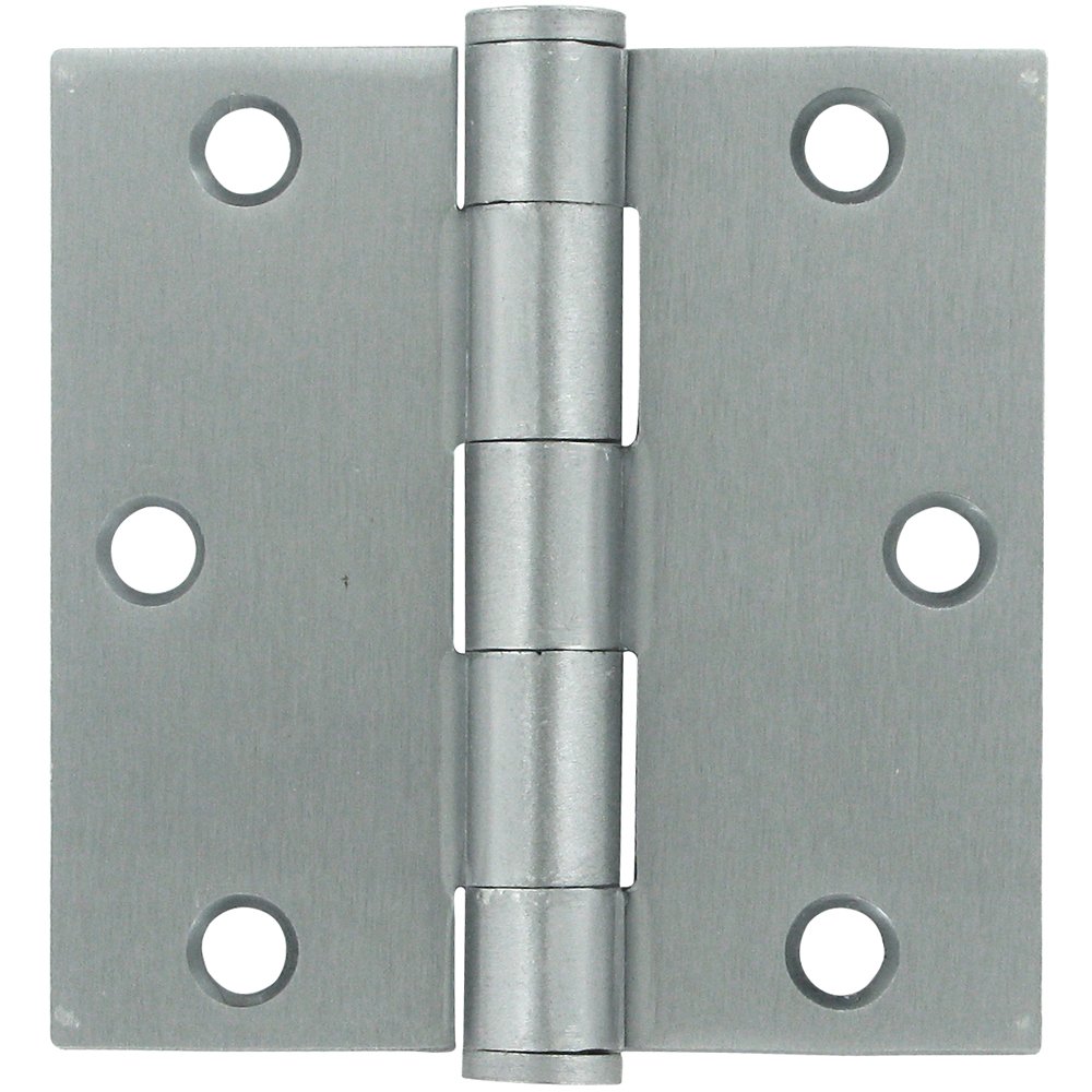Deltana 3 1/2" x 3 1/2" Heavy Duty Square Door Hinge (Sold as a Pair) in Brushed Chrome