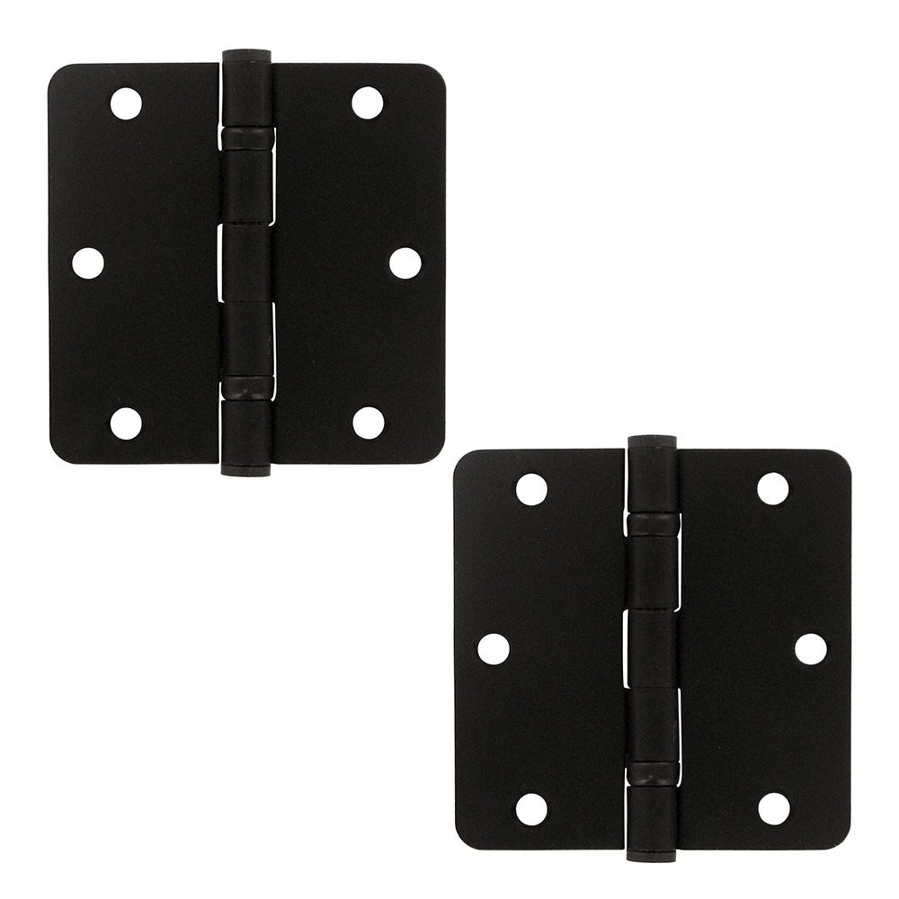 Deltana 3 1/2" x 3 1/2" 1/4" Radius/Residential/Ball Bearing Door Hinge (Sold as a Pair) in Oil Rubbed Bronze