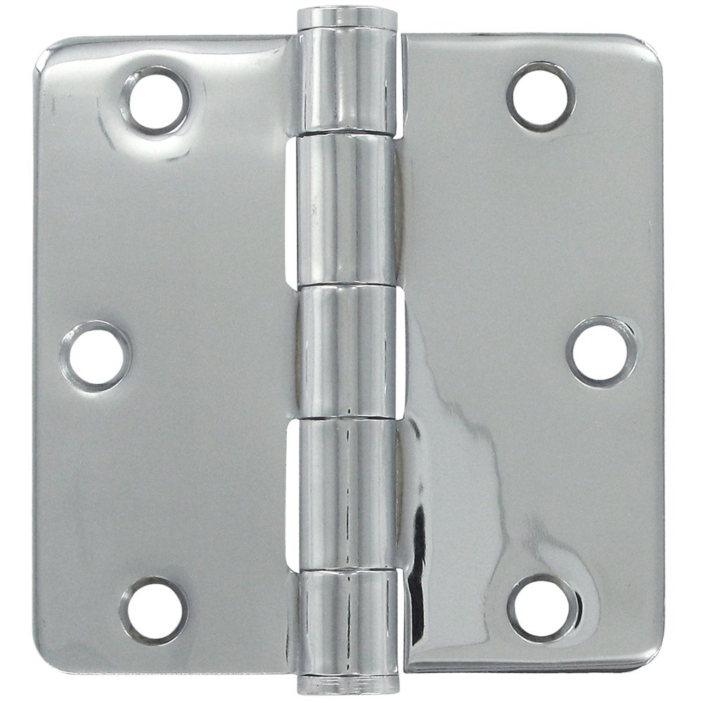 Deltana 3 1/2" x 3 1/2" 1/4" Radius/Heavy Duty Door Hinge (Sold as a Pair) in Polished Chrome