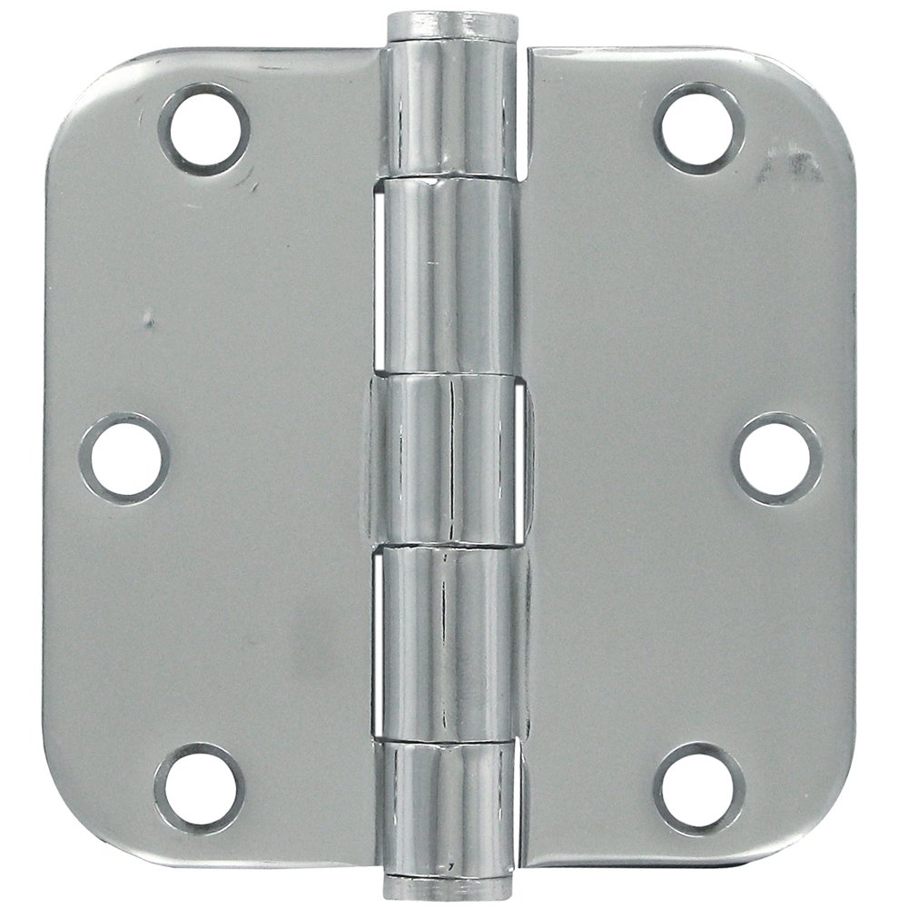 Deltana 3 1/2" x 3 1/2" 5/8" Radius/Heavy Duty Door Hinge (Sold as a Pair) in Polished Chrome