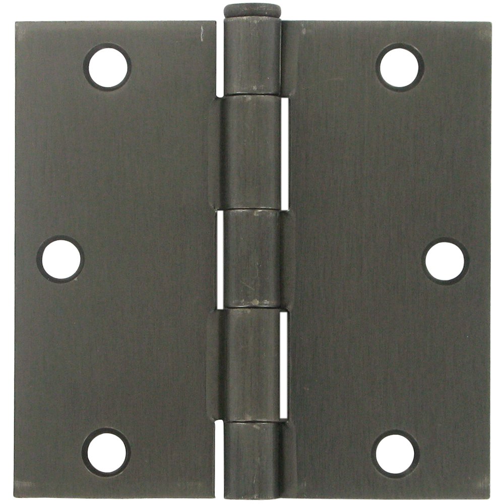 Deltana 3 1/2" x 3 1/2" Residential Square Door Hinge (Sold as a Pair) in Antique Nickel
