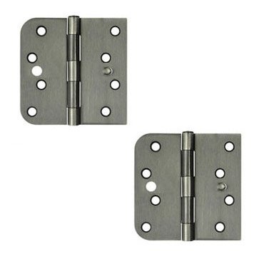 Deltana 4"x 4"x 5/8"x Left Handed Square Hinge (SOLD AS A PAIR) in Antique Nickel