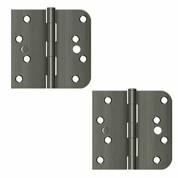 Deltana 4"x 4"x 5/8" Right Handed Square Hinge (SOLD AS A PAIR) in Antique Nickel