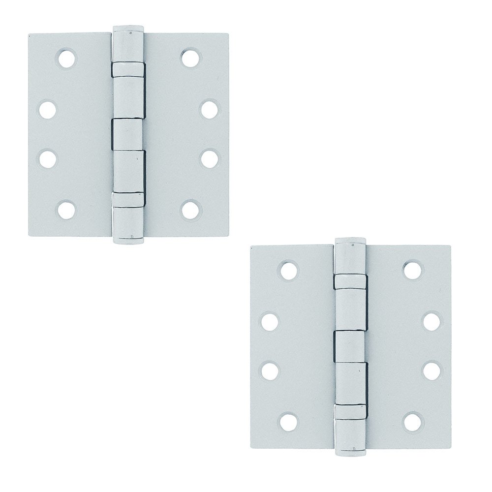 Deltana 4" x 4" Heavy Duty Square Door Hinge (Sold as a Pair) in Paint White