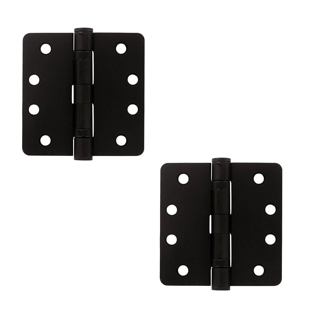 Deltana 4" x 4" 1/4" Radius/2 Ball Bearing/Heavy Duty Door Hinge (Sold as a Pair) in Oil Rubbed Bronze
