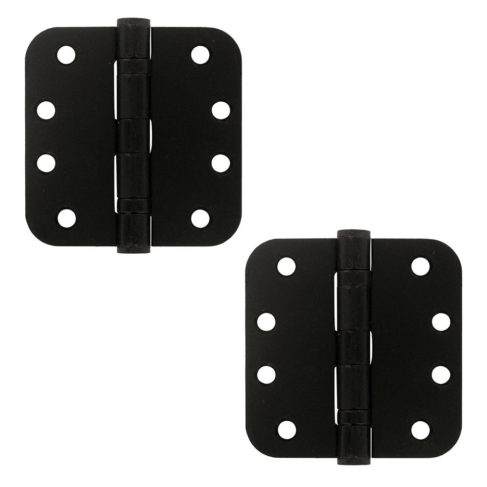 Deltana 4" x 4" 5/8" Radius/2 Ball Bearing/Heavy Duty Door Hinge (Sold as a Pair) in Oil Rubbed Bronze