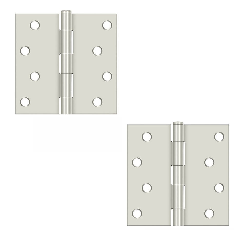 Deltana 4"x 4" Square Hinge (Sold as Pair) in Polished Nickel