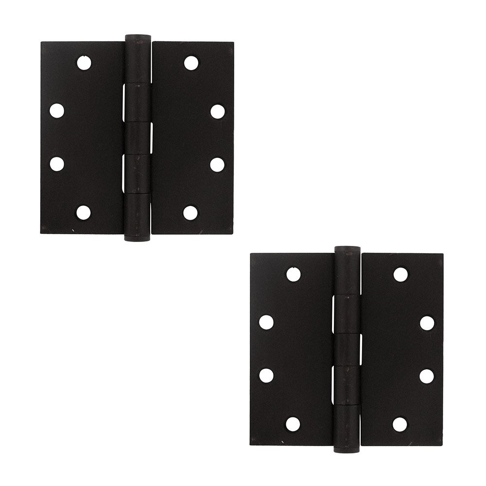 Deltana 4 1/2" x 4 1/2" Heavy Duty Square Door Hinge (Sold as a Pair) in Oil Rubbed Bronze