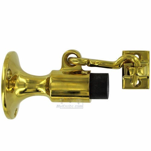 Deltana Solid Brass Wall Mounted Bumper with Holder in PVD Brass