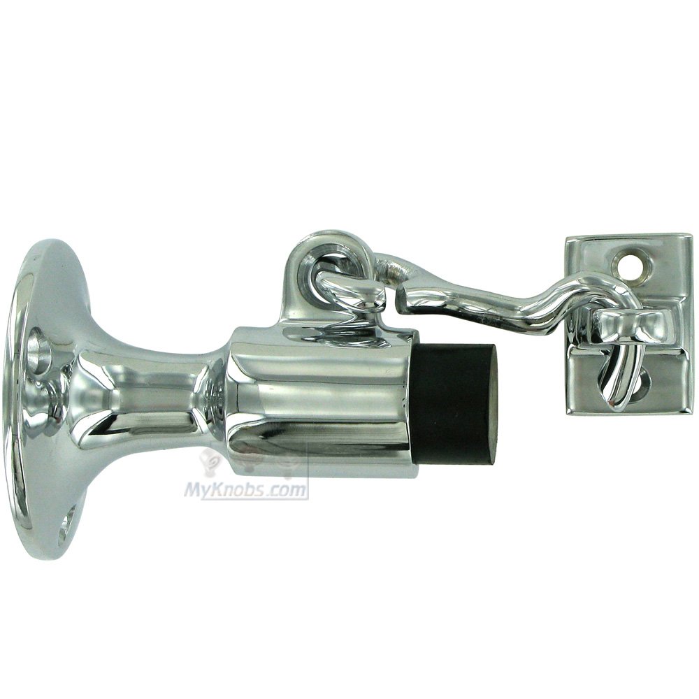 Deltana Solid Brass Wall Mounted Bumper with Holder in Polished Chrome