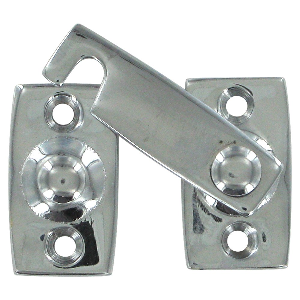 Deltana Solid Brass 7/8" Shutter Bar/Door Latch in Polished Chrome