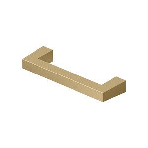 Deltana 3 1/2" Centers Modern Square Bar Pull in Brushed Brass