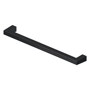 Deltana 8" Centers Modern Square Bar Pull in Paint Black