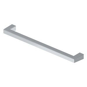 Deltana 8" Centers Modern Square Bar Pull in Polished Chrome