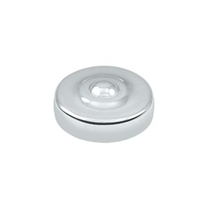 Deltana Solid Brass 1" Diameter Round Dimple Screw Cover in Polished Chrome