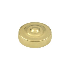 Deltana Solid Brass 1" Diameter Round Dimple Screw Cover in Polished Brass