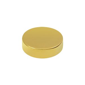 Deltana Solid Brass 1" Diameter Round Flat Screw Cover in PVD Brass