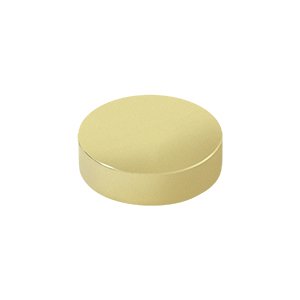 Deltana Solid Brass 1" Diameter Round Flat Screw Cover in Polished Brass