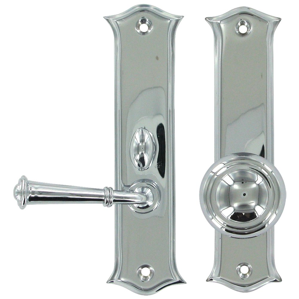 Deltana Solid Brass Mortise Lock Screen Door Latch in Polished Chrome