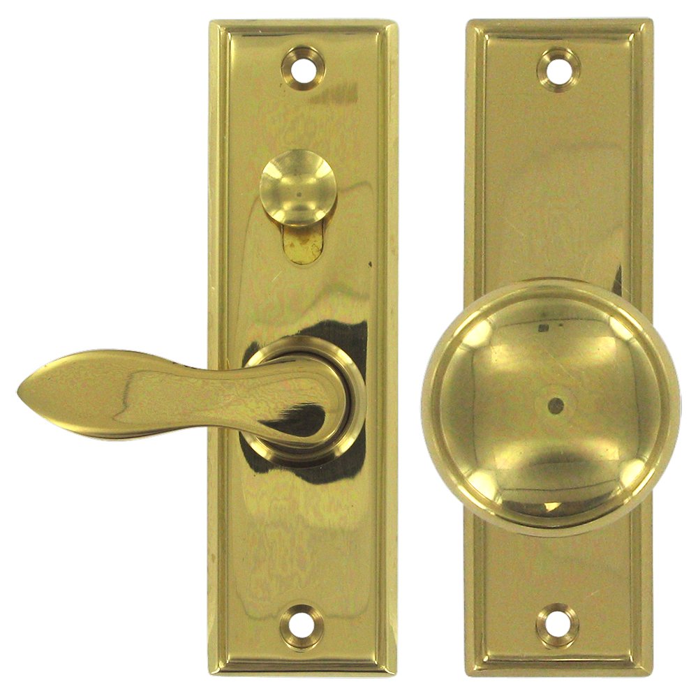 Deltana Solid Brass Mortise Lock Screen Door Latch in Polished Brass