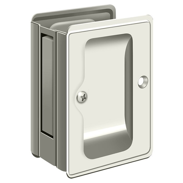 Deltana 3 1/4"x 2 1/4" Adjustable Passage Pocket Lock in Polished Nickel