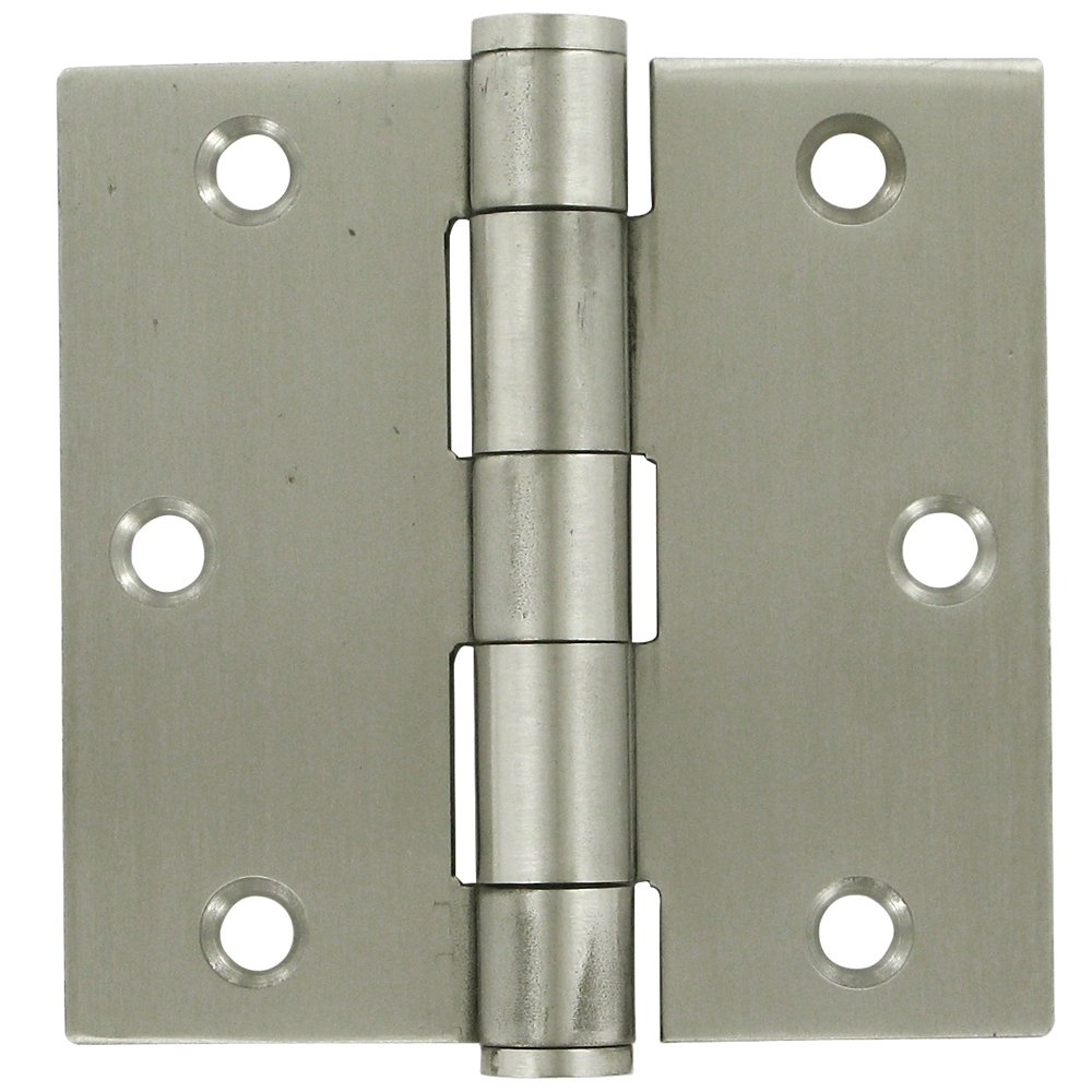 Deltana Stainless Steel 3 1/2" x 3 1/2" Standard Square Door Hinge (Sold as a Pair) in Brushed Stainless Steel