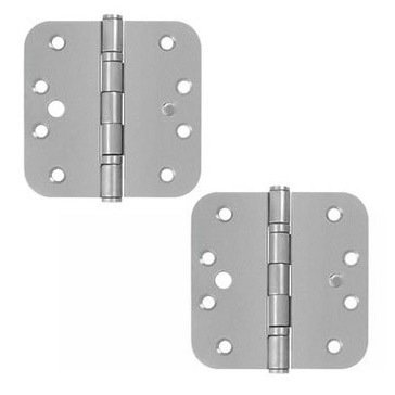 Deltana 4" x 4"x 5/8" Radius Hinge 2 Ball Bearing Security  (SOLD AS A PAIR) in Brushed Stainless Steel