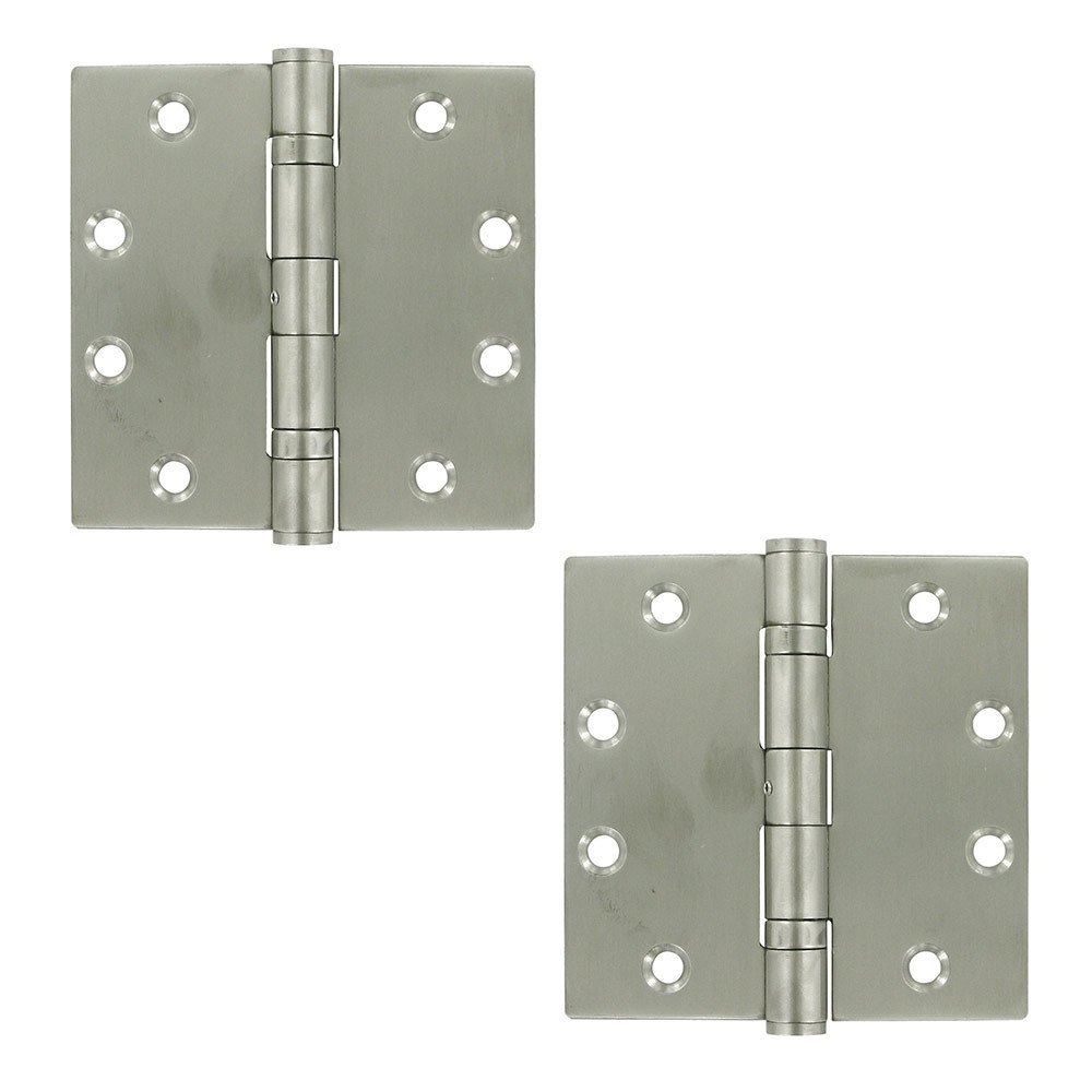 Deltana Removable Pin Square Door Hinge (Sold as a Pair) in Brushed Stainless Steel