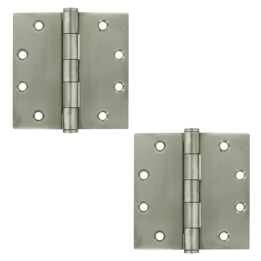 Deltana Removable Pin Square Door Hinge (Sold as a Pair) in Brushed Stainless Steel