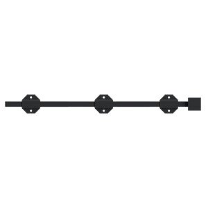Deltana Solid Brass 18" Modern Surface Bolt in Paint Black