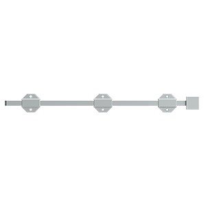 Deltana Solid Brass 18" Modern Surface Bolt in Polished Chrome