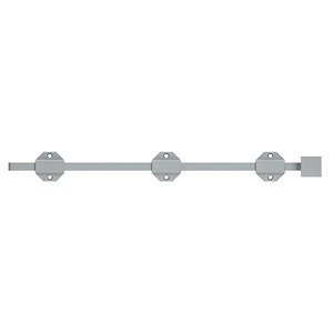 Deltana Solid Brass 18" Modern Surface Bolt in Brushed Chrome