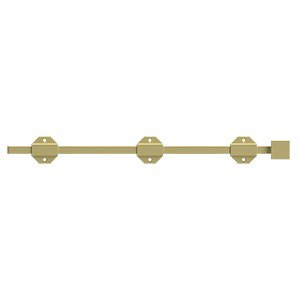 Deltana Solid Brass 18" Modern Surface Bolt in Polished Brass