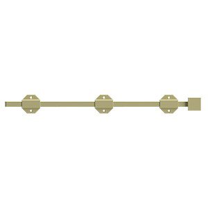 Deltana Solid Brass 18" Modern Surface Bolt in Unlacquered Brass