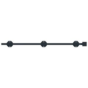 Deltana Solid Brass 24" Modern Surface Bolt in Paint Black
