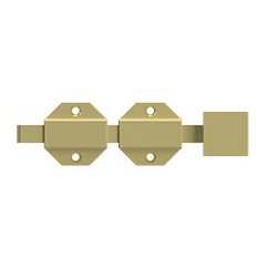 Deltana Solid Brass 6" Modern Surface Bolt in Polished Brass