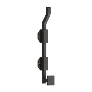 Deltana Solid Brass 10" Modern Offset Surface Bolt in Oil Rubbed Bronze
