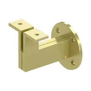 Deltana Modern 3 1/4" Projection Hand Rail Bracket (Sold Individually) in Polished Brass