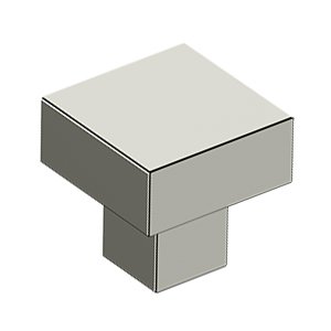Deltana 1 1/4" Modern Square Knob in Polished Nickel