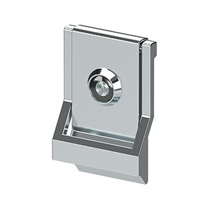 Deltana Solid Brass Modern Door Knocker with Viewer in Polished Chrome