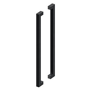 Deltana 36" Centers Contemporary Back to Back Pull in Paint Black