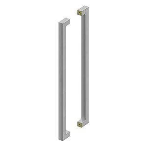Deltana 36" Centers Contemporary Back to Back Pull in Brushed Stainless