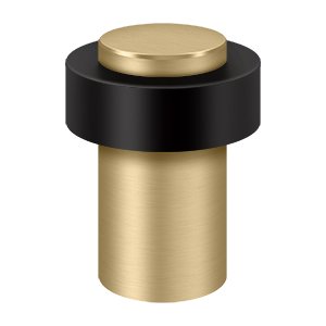 Deltana Solid Brass 3" Heavy Duty Round Universal Floor Mounted Bumper in Brushed Brass